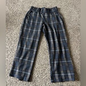 Liverpool Los Angeles Checkered Navy, Tan and White Pants